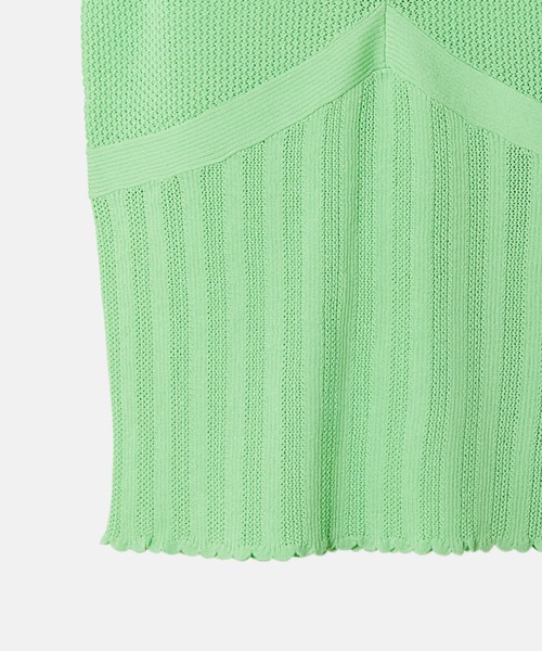 LE CIEL BLEU(ルシェルブルー)の「スリーブレスレースニット / Sleeveless Lace Knit(ニット/セーター・レディース・オレンジ/ライトグリーン/ライトグレー/ブラック/ブルー・36)」の17枚目の写真