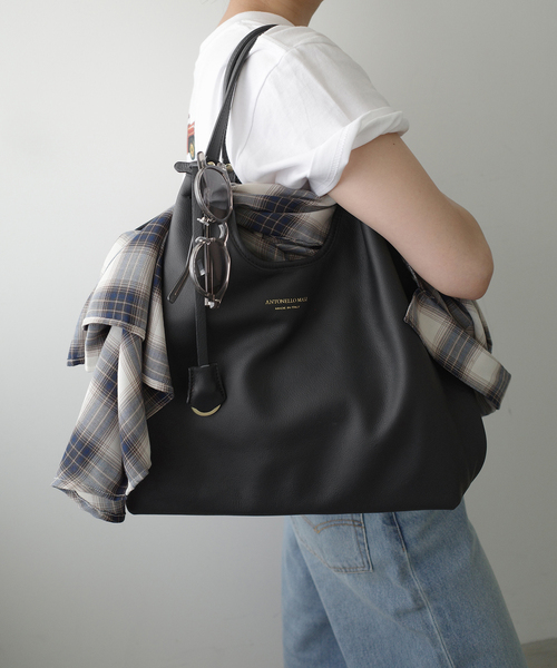 SLOBE IENA(スローブイエナ)の「ANTONELLO MASI/アントネッロマージ SLOBE別注 レザートートバッグ(トートバッグ・レディース・ブラック/ブラウン・FREE)」の8枚目の写真