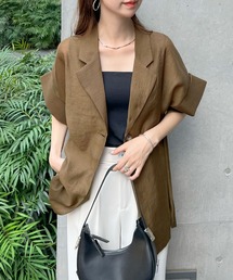 シアーハーフスリーブシャツジャケット