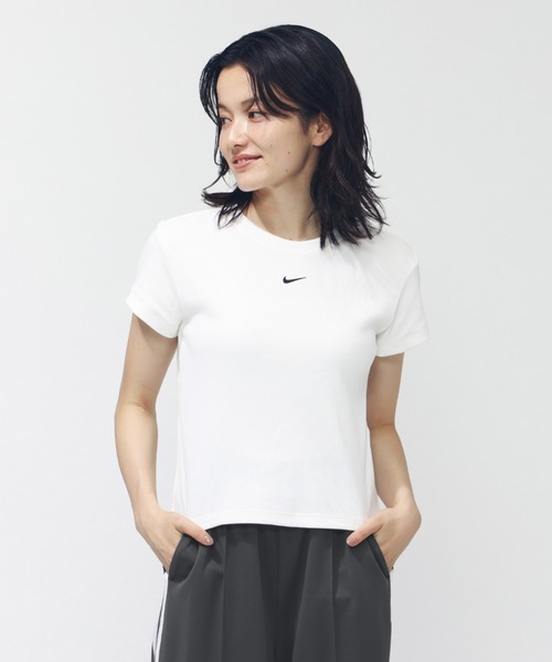 NIKE（ナイキ）の「ナイキ  NSW リブ タイツ S/S  NIKE（Tシャツ/カットソー・レディース・オフホワイト/ホワイト/ブラウン/ブラック・M/L/S/XL）」の16枚目の写真