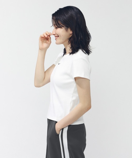 NIKE（ナイキ）の「ナイキ  NSW リブ タイツ S/S  NIKE（Tシャツ/カットソー・レディース・オフホワイト/ホワイト/ブラウン/ブラック・M/L/S/XL）」の17枚目の写真