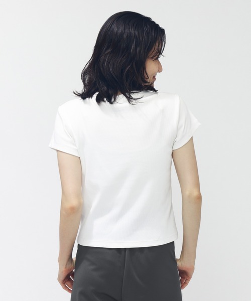 NIKE（ナイキ）の「ナイキ  NSW リブ タイツ S/S  NIKE（Tシャツ/カットソー・レディース・オフホワイト/ホワイト/ブラウン/ブラック・M/L/S/XL）」の18枚目の写真