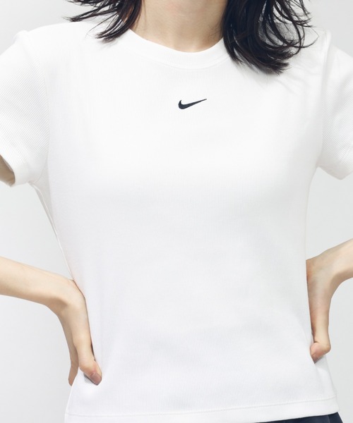 NIKE（ナイキ）の「ナイキ  NSW リブ タイツ S/S  NIKE（Tシャツ/カットソー・レディース・オフホワイト/ホワイト/ブラウン/ブラック・M/L/S/XL）」の22枚目の写真