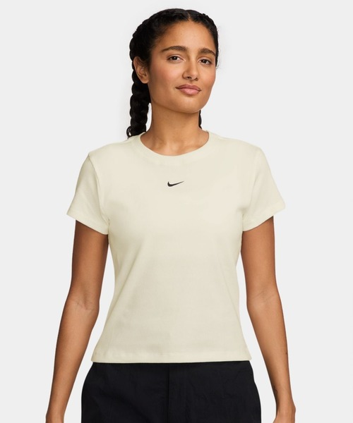 NIKE（ナイキ）の「ナイキ  NSW リブ タイツ S/S  NIKE（Tシャツ/カットソー・レディース・オフホワイト/ホワイト/ブラウン/ブラック・M/L/S/XL）」の10枚目の写真