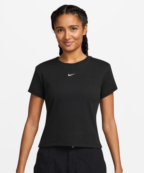 NIKE（ナイキ）の「ナイキ  NSW リブ タイツ S/S  NIKE（Tシャツ/カットソー・レディース・オフホワイト/ホワイト/ブラウン/ブラック・M/L/S/XL）」の9枚目の写真