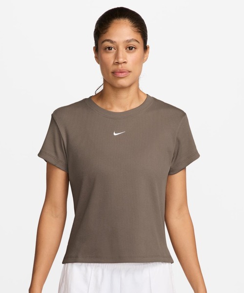 NIKE（ナイキ）の「ナイキ  NSW リブ タイツ S/S  NIKE（Tシャツ/カットソー・レディース・オフホワイト/ホワイト/ブラウン/ブラック・M/L/S/XL）」の11枚目の写真