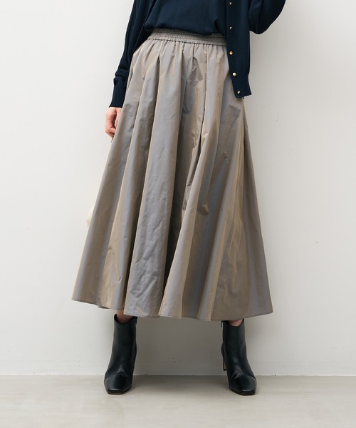 MICA&DEAL（マイカ＆ディール）の「シャンブレータフタタックギャザースカート（スカート・レディース・ワインレッド/ブラウン/グレー・FREE）」の10枚目の写真