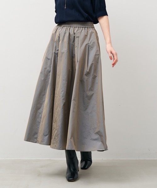 MICA&DEAL（マイカ＆ディール）の「シャンブレータフタタックギャザースカート（スカート・レディース・ワインレッド/ブラウン/グレー・FREE）」の14枚目の写真