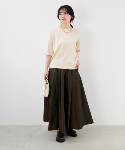 MICA&DEAL（マイカ＆ディール）の「シャンブレータフタタックギャザースカート（スカート・レディース・ワインレッド/ブラウン/グレー・FREE）」の21枚目の写真