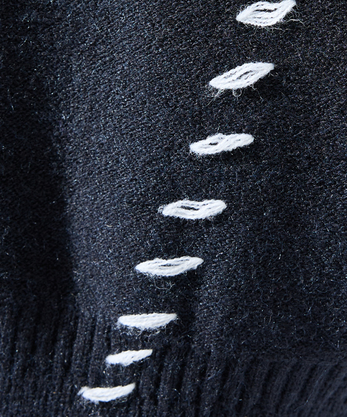 AH ABAHOUSE（エーエイチアバハウス）の「【AH ABAHOUSE】ハンドステッチ カーディガン（カーディガン/ボレロ・メンズ・グレイッシュブルー/ブラック/グレイッシュベージュ/ホワイト・46/48）」の18枚目の写真