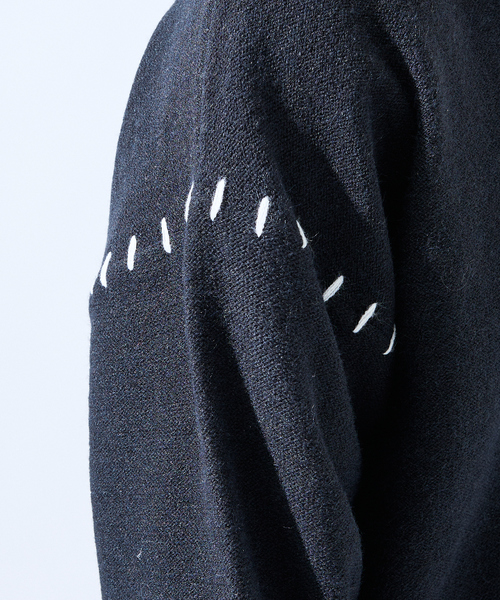 AH ABAHOUSE（エーエイチアバハウス）の「【AH ABAHOUSE】ハンドステッチ カーディガン（カーディガン/ボレロ・メンズ・グレイッシュブルー/ブラック/グレイッシュベージュ/ホワイト・46/48）」の19枚目の写真