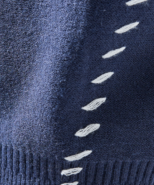 AH ABAHOUSE（エーエイチアバハウス）の「【AH ABAHOUSE】ハンドステッチ カーディガン（カーディガン/ボレロ・メンズ・グレイッシュブルー/ブラック/グレイッシュベージュ/ホワイト・46/48）」の11枚目の写真