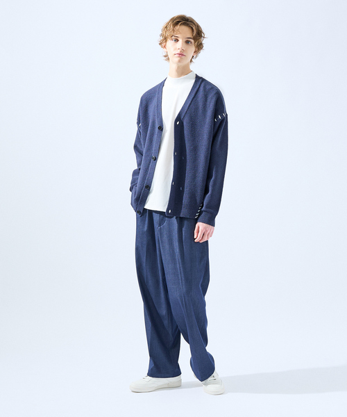 AH ABAHOUSE（エーエイチアバハウス）の「【AH ABAHOUSE】ハンドステッチ カーディガン（カーディガン/ボレロ・メンズ・グレイッシュブルー/ブラック/グレイッシュベージュ/ホワイト・46/48）」の12枚目の写真