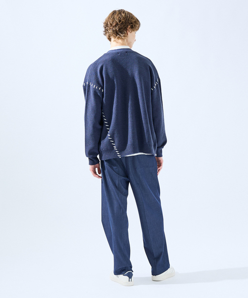 AH ABAHOUSE（エーエイチアバハウス）の「【AH ABAHOUSE】ハンドステッチ カーディガン（カーディガン/ボレロ・メンズ・グレイッシュブルー/ブラック/グレイッシュベージュ/ホワイト・46/48）」の13枚目の写真