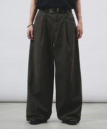 Adoon plain(Ah[v[)TUCK HERRINGBONE WIDE PANTS / ^bNw{[Chpc(XbNX)