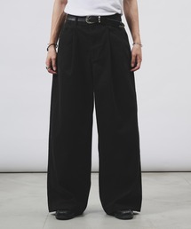 Adoon plain(Ah[v[)TUCK HERRINGBONE WIDE PANTS / ^bNw{[Chpc(XbNX)