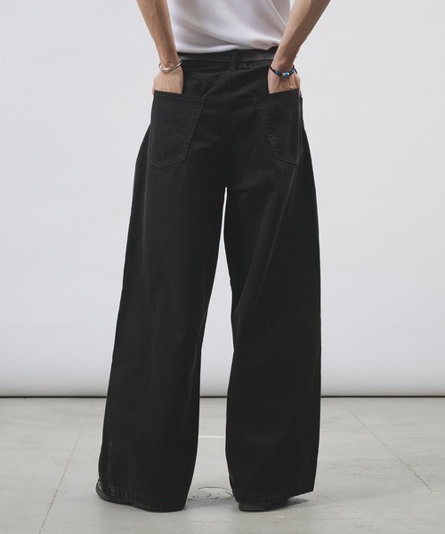 TUCK HERRINGBONE WIDE PANTS / タックヘリンボーンワイドパンツ