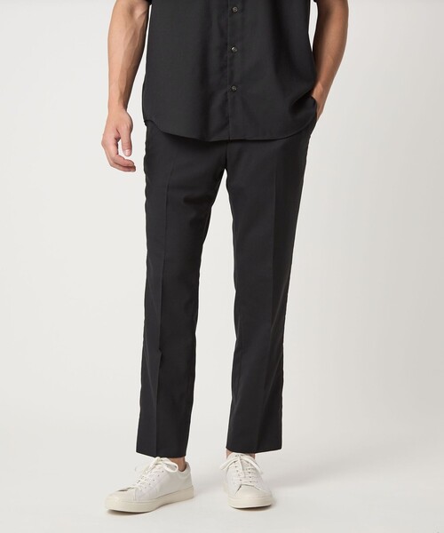 green label relaxing（グリーンレーベルリラクシング）の「TWタンブラー スタンダード NP イージーパンツ -ウォッシャブル・ストレッチ-（スラックス・メンズ・ブラック/ダークグリーン・M/S/XL/L）」の2枚目の写真