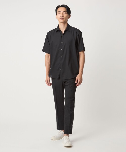 green label relaxing（グリーンレーベルリラクシング）の「TWタンブラー スタンダード NP イージーパンツ -ウォッシャブル・ストレッチ-（スラックス・メンズ・ブラック/ダークグリーン・M/S/XL/L）」の7枚目の写真