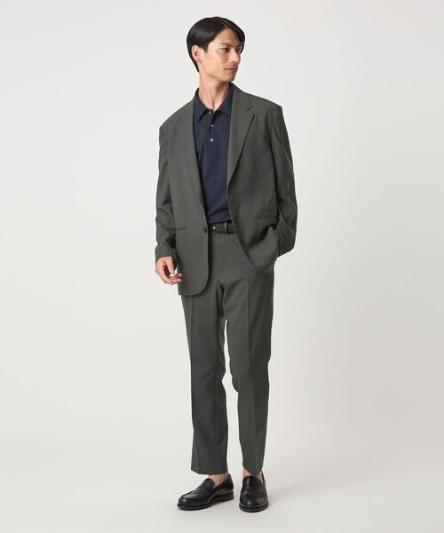 green label relaxing（グリーンレーベルリラクシング）の「TWタンブラー スタンダード NP イージーパンツ -ウォッシャブル・ストレッチ-（スラックス・メンズ・ブラック/ダークグリーン・M/S/XL/L）」の9枚目の写真