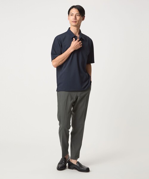 green label relaxing（グリーンレーベルリラクシング）の「TWタンブラー スタンダード NP イージーパンツ -ウォッシャブル・ストレッチ-（スラックス・メンズ・ブラック/ダークグリーン・M/S/XL/L）」の10枚目の写真