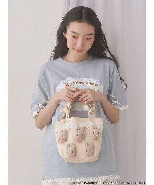 merry jenny（メリージェニー）の「マロンクリームribbonハンドルミニトート（ハンドバッグ・レディース・ピンク/アイボリー・FREE）」の15枚目の写真