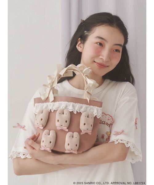 マロン様未使用新品セット マロンクリームribbonハンドルミニトート（ハンドバッグ）｜merry