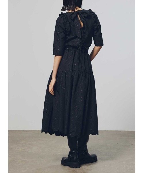 COEL（コエル）の「スカラップジャガードフレアスカート（スカート・レディース・ホワイト/ブラック・36/38）」の9枚目の写真