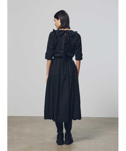 COEL（コエル）の「スカラップジャガードフレアスカート（スカート・レディース・ホワイト/ブラック・36/38）」の11枚目の写真