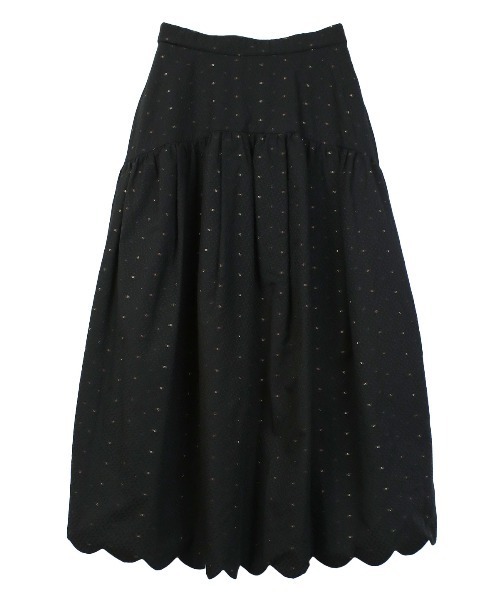 COEL（コエル）の「スカラップジャガードフレアスカート（スカート・レディース・ホワイト/ブラック・36/38）」の12枚目の写真