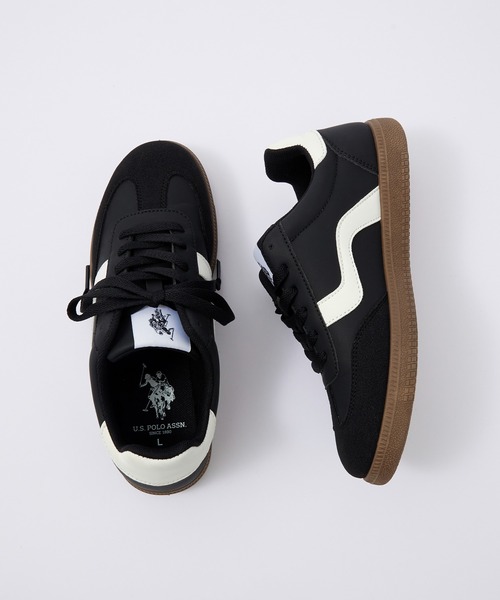 U.S. POLO ASSN.（ユーエスポロアッスン）の「U.S. POLO ASSN. /ユーエスポロアッスン 別注 ワンポイントロゴ レースアップ ローカットスニーカー（スニーカー・レディース・ホワイト/ブラック・27cm/26.5cm/26cm/25cm/24cm/23.5cm）」の13枚目の写真