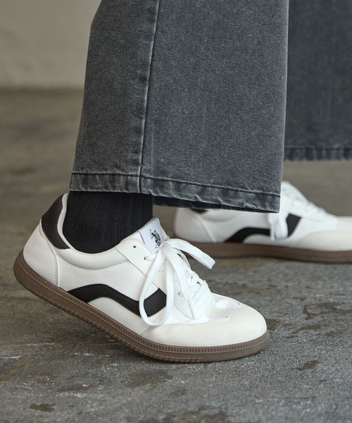 U.S. POLO ASSN.（ユーエスポロアッスン）の「U.S. POLO ASSN. /ユーエスポロアッスン 別注 ワンポイントロゴ レースアップ ローカットスニーカー（スニーカー・レディース・ホワイト/ブラック・27cm/26.5cm/26cm/25cm/24cm/23.5cm）」の20枚目の写真