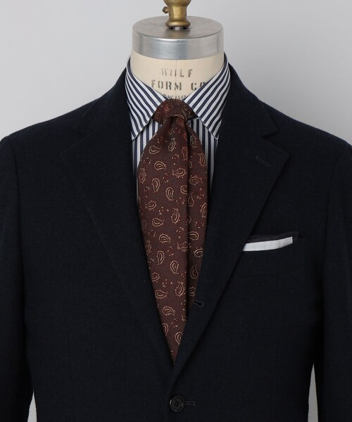 セール】Puccini: シルク ウール メランジ ペイズリー ネクタイ