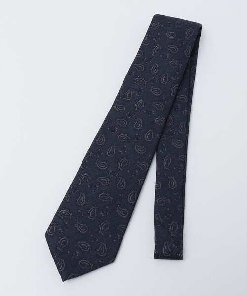セール】Puccini: シルク ウール メランジ ペイズリー ネクタイ