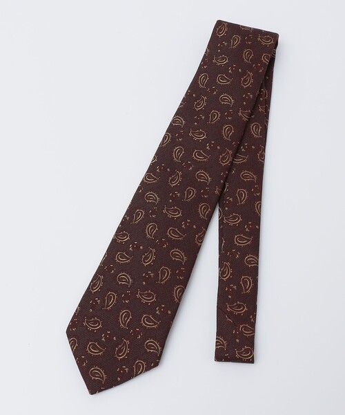 セール】Puccini: シルク ウール メランジ ペイズリー ネクタイ