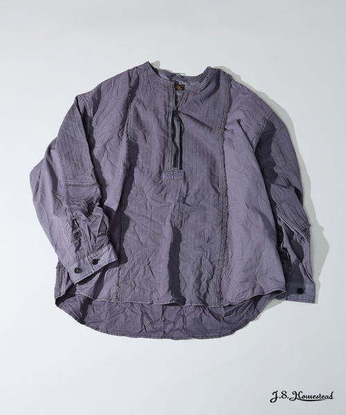 JOURNAL STANDARD J.S HOMESTEAD（ジャーナルスタンダードホームステッド）の「J.S.Homestead / バリアス クロス ジップ シャツ（シャツ/ブラウス・メンズ・ブラック/アイボリー・MEDIUM/LARGE）」の2枚目の写真