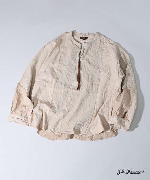 JOURNAL STANDARD J.S HOMESTEAD（ジャーナルスタンダードホームステッド）の「J.S.Homestead / バリアス クロス ジップ シャツ（シャツ/ブラウス・メンズ・ブラック/アイボリー・MEDIUM/LARGE）」の3枚目の写真