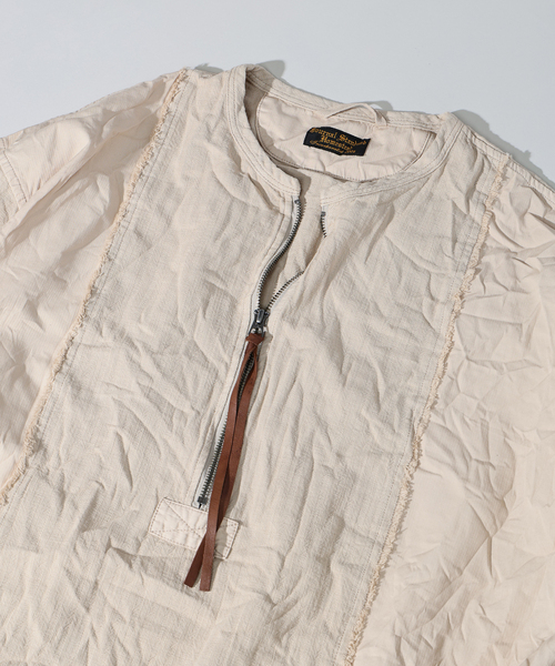 JOURNAL STANDARD J.S HOMESTEAD（ジャーナルスタンダードホームステッド）の「J.S.Homestead / バリアス クロス ジップ シャツ（シャツ/ブラウス・メンズ・ブラック/アイボリー・MEDIUM/LARGE）」の15枚目の写真