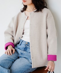 B:MING by BEAMS | 裏配色 ニット カーディガン (手洗い可)(カーディガン/ボレロ)