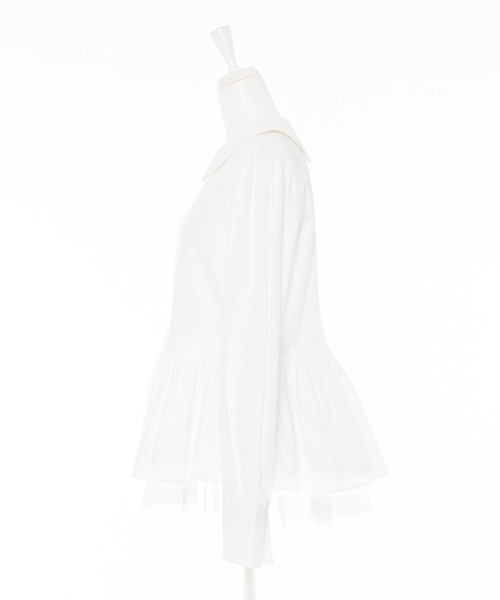 Narcissus（ナルシス）の「丸襟ブラウス/ペプラムブラウス《動画あり》（シャツ/ブラウス・レディース・ホワイト/ブラック・FREE）」の11枚目の写真