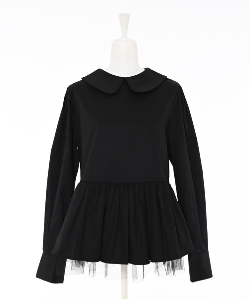 Narcissus（ナルシス）の「丸襟ブラウス/ペプラムブラウス《動画あり》（シャツ/ブラウス・レディース・ホワイト/ブラック・FREE）」の13枚目の写真