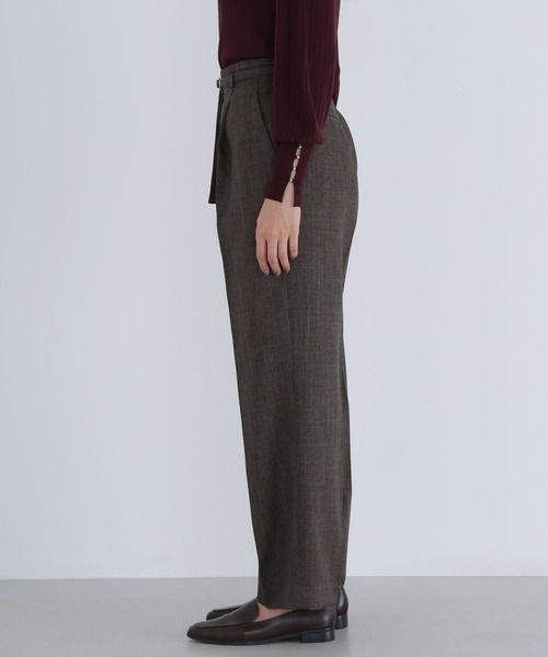 NATURAL BEAUTY BASIC（ナチュラルビューティーベーシック）の「◇シャークスキン SETUPストレートテーパードパンツ（その他パンツ・レディース・ダークブラウン/ネイビー・X-SMALL/MEDIUM/SMALL）」の9枚目の写真