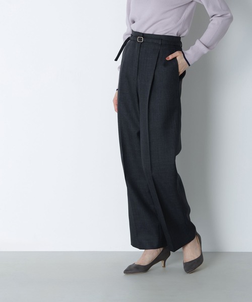 NATURAL BEAUTY BASIC（ナチュラルビューティーベーシック）の「◇シャークスキン SETUPストレートテーパードパンツ（その他パンツ・レディース・ダークブラウン/ネイビー・X-SMALL/MEDIUM/SMALL）」の20枚目の写真