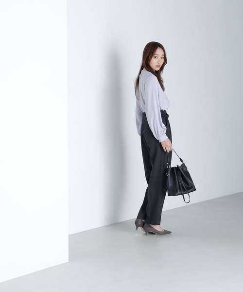 NATURAL BEAUTY BASIC（ナチュラルビューティーベーシック）の「◇シャークスキン SETUPストレートテーパードパンツ（その他パンツ・レディース・ダークブラウン/ネイビー・X-SMALL/MEDIUM/SMALL）」の21枚目の写真