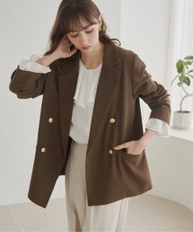 ANGIE（アンジー）の「【S/Mサイズ展開 / オケージョン対応 / セレモニー対応】ゴールドボタン テーラードジャケット / 金ボタン ダブル ブレザー（テーラードジャケット）」