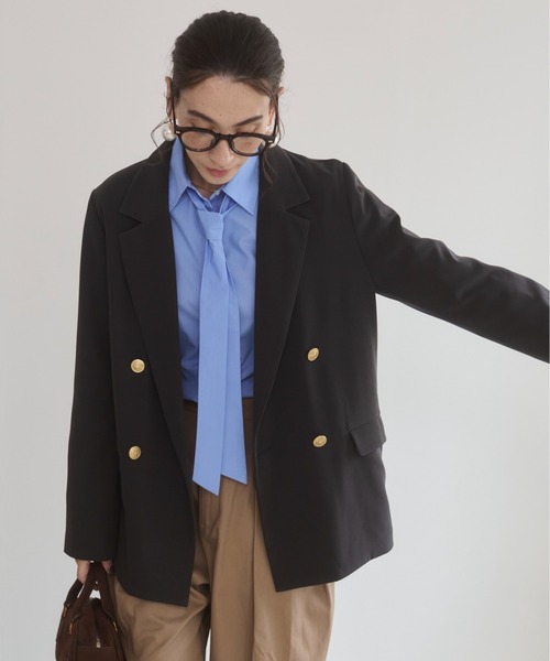 セール】【S/Mサイズ展開】ゴールドボタン テーラードジャケット