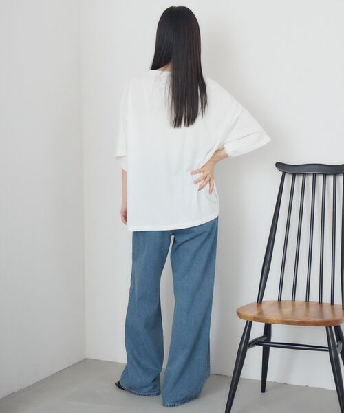RETRO GIRL（レトロガール）の「花刺繍BIGTEE（Tシャツ/カットソー・レディース・オフホワイト/ブルー/ホワイト系その他・FREE）」の14枚目の写真
