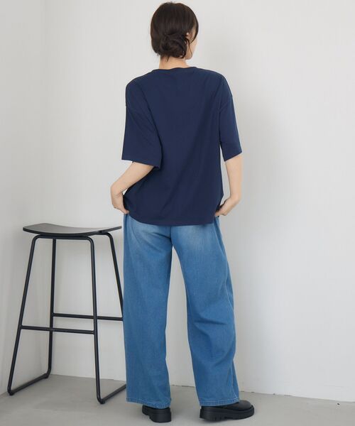 RETRO GIRL（レトロガール）の「花刺繍BIGTEE（Tシャツ/カットソー・レディース・オフホワイト/ブルー/ホワイト系その他・FREE）」の22枚目の写真