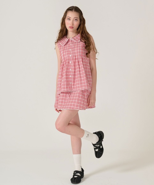 TINA:JOJUN(ティーナジョジュン)の「パンツ付き ミニスカート TINA:JOJUN(スカート・レディース・ネイビー/レッド・M)」の21枚目の写真