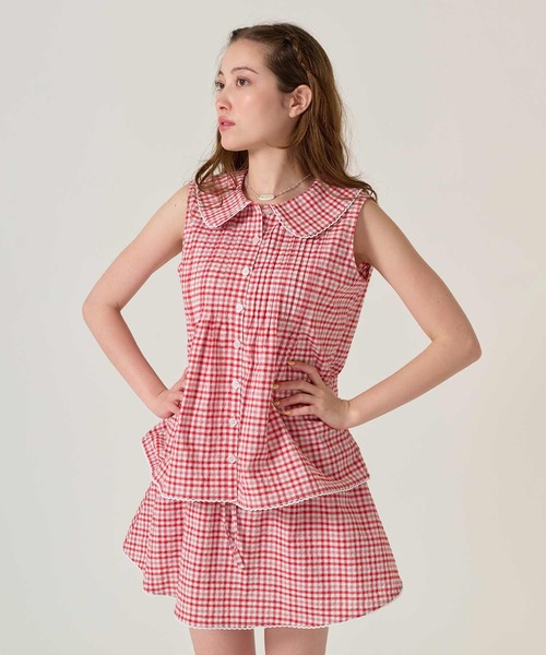 TINA:JOJUN(ティーナジョジュン)の「パンツ付き ミニスカート TINA:JOJUN(スカート・レディース・ネイビー/レッド・M)」の19枚目の写真